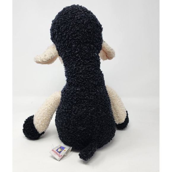Manhattan Toy Company Plush Black And White Llama‎ Goat Sheep 2000 17" Vintage - Picture 3 of 7